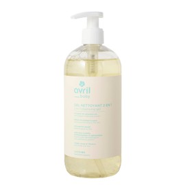 Avril - 2-in-1 Cleansing Gel for Babies - High Tolerance - Face, Body and Hair - Soap Free - 98% Natural Origin - Certified with Organic Ecocert - Made in France - 500 ml