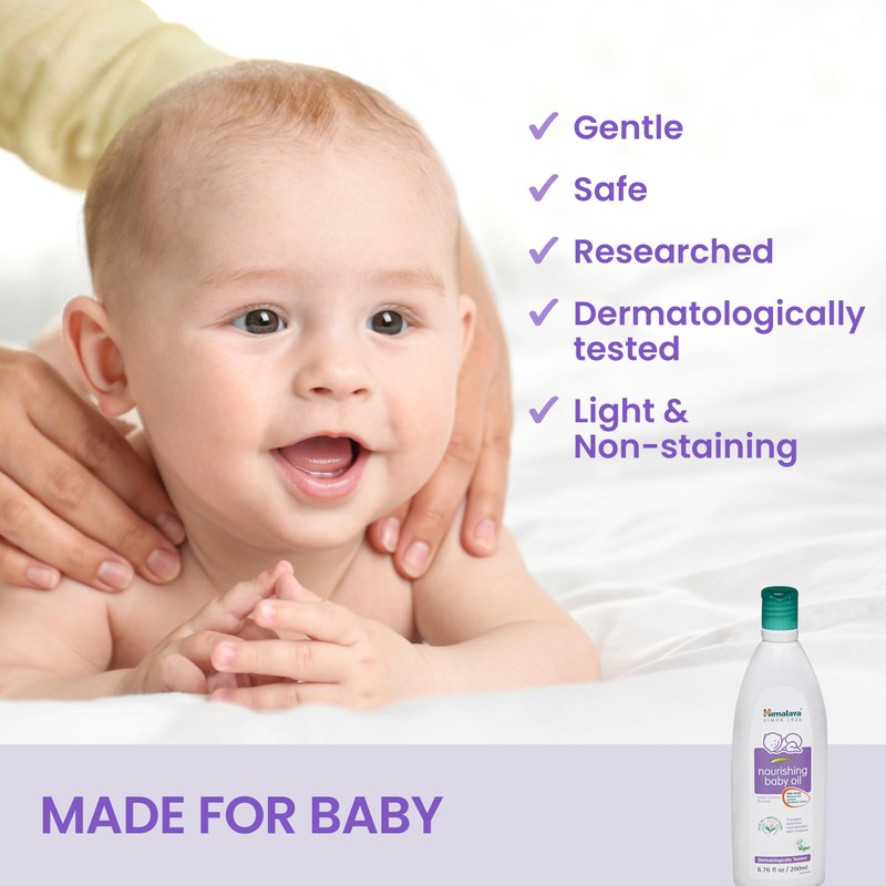 Himalaya Nourishing Baby Oil, Light & Non-Greasy for a Soothing
