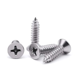 #6 x 5/8" (100 pcs) Flat Head Sheet Metal Screws, 304 Stainless Steel (18-8), Phillips Drive, Self Tapping, Corrosion Resistant Screws for Wood, Sheet Metal and More