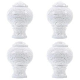 PRETYZOOM 4pcs Curtain Pole Finials Curtain Rail End Plugs Window Curtain Rod Fitting Curtain Finials Replacement Rod Final Gold Curtains Curtain Finals White Household Protector Plastic