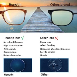 Henotin 4 Pack Ladies Reading Glasses Blue Light Blocking Spring Hinge Readers Anti Eyestrain Computer Eyeglasses (Multicolor-3, 3.5)