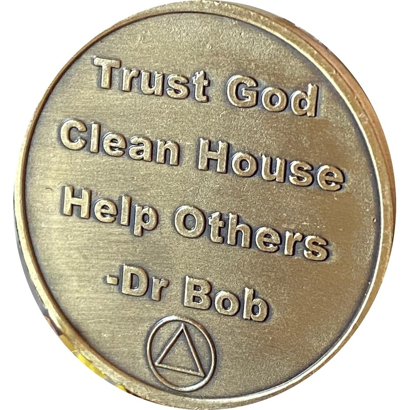 4 Year AA Medallion Trust God Clean House Help Others