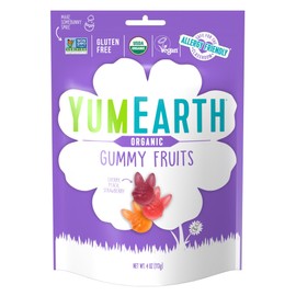 YumEarth Easter Candy Organic Gummy Fruits, 4 Ounce - Spring Fruit Flavors - Allergy Friendly, Gluten Free, Non-GMO, Vegan, No Artificial Dyes