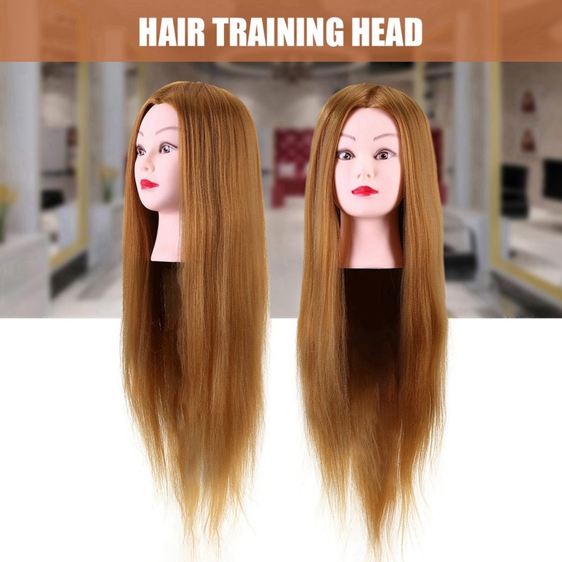 40% Real Human Hair Mannequin Head Hairdresser Training Head Cosmetology