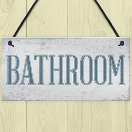 RED OCEAN Shabby Chic Bathroom Sign Toilet WC The Loo Hanging Plaque Door Wall Sign Decor