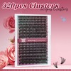 Mayhug Eyelash Extensions, 80D Individual Eyelashes, 320 Pieces, D Curl