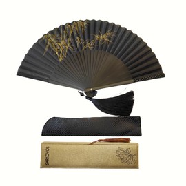 Sarkovos Women's Fan, Natural Bamboo, Japanese Style Fan, Yukata, For Summer Kimono, Heat Stroke, Handmade, Women’s Summer Fan, High Class Fan, For Fireworks Displays, Stylish, Japanese Style,