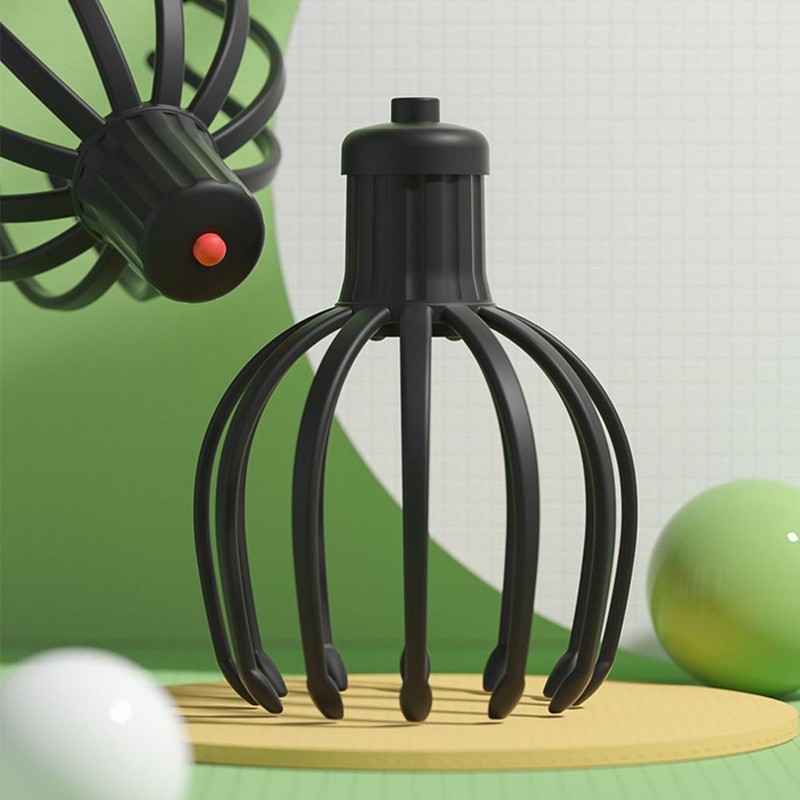 Electric Octopus Claw Scalp Massager Hands Free Head Scratcher Relaxing