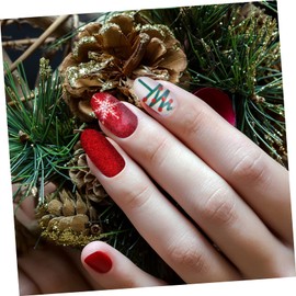 Outanaya 8sheets Christmas Nail Art Transfer Stickers of Nail Decals for Manicure Chic Holiday Designs Easy Application Natural Look