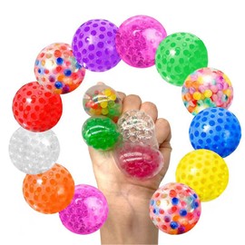 12pcs Stress Balls,Squishy Balls for Kids,Squishy Stress Balls Toys,Mini Stress Balls,Fun Squeeze Ball for Adults,Squishy Stress Relief Ball,for Home School Office Squishy Ball,for Kids Boys Girls