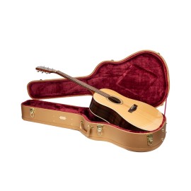 Crossrock Universal Wood Case for Gibson Acoustic J45Martin Dreadnought Guitars - Luxury Gold