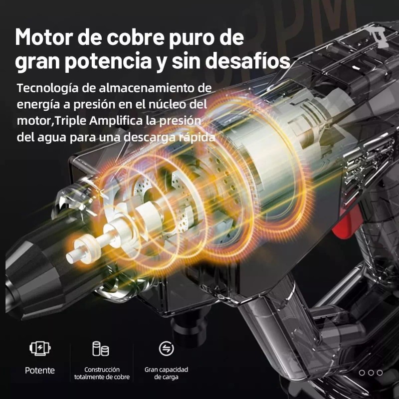 Rush Hidrolavadora Pistola De Alta Presion Inalambrica Accesorios