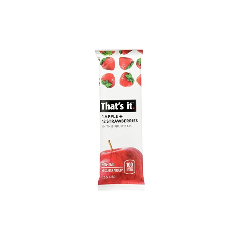 That's It Apple + Strawberries Fruit Bar, No Sugar Added,
