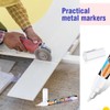MotiMind 2 Pcs Metal Marking Paint Pen Washable Removable Industrial