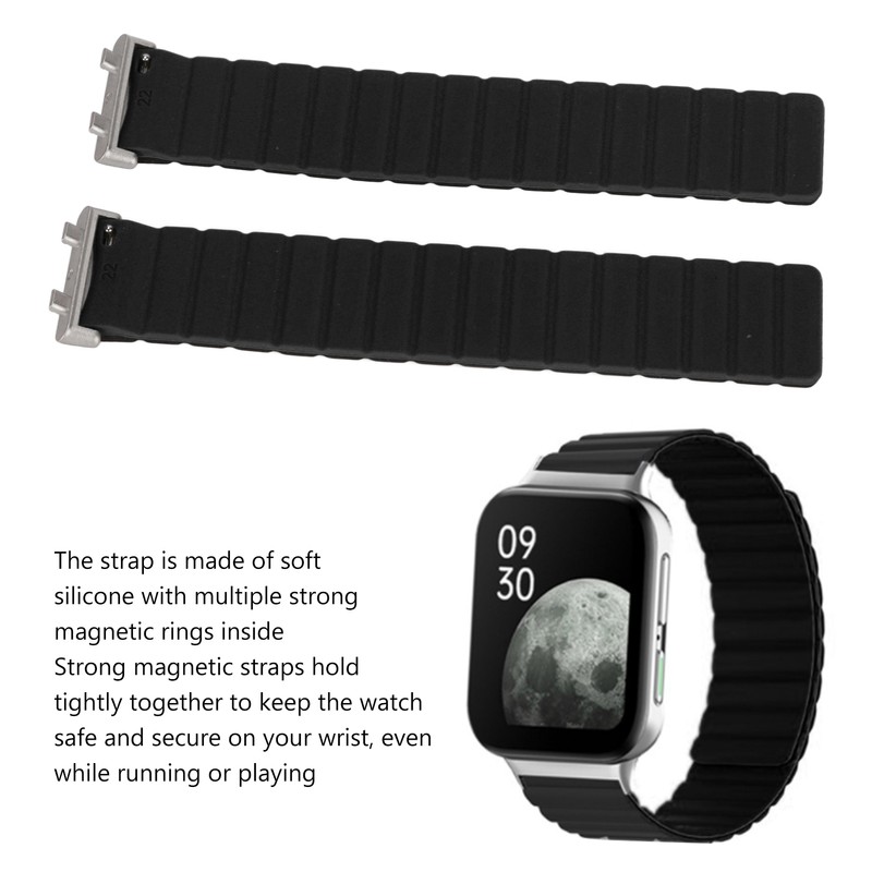 Silicone Magnetic Watch Bands Strap Wristband Replacement for OPPO Watch