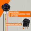 HUAREW Blue Round LED Rocker Switch with Waterproof Housing 3