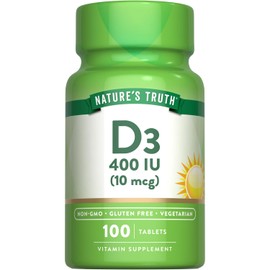 Nature's Truth | Vitamina D3 | 100 cápsulas | 10 mcg por porción