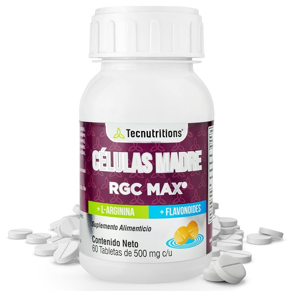 Suplemento CÉLULAS MADRE RGC MAX (60 tabletas de 500mg c/u) 100% Naturales | Anti-oxidativo, Brinda Energía