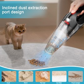 kzxkgxl Cordless Vacuum Cleaner, Wireless Vacuum with LED Display, Lightweight Powerful Suction Vacuum, Rechargeable Vacuum for Carpets, Pet Hair, Red