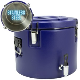 5 Gallon Insulated Beverage Cooler: 5 Gallon Water Dispenser - water dispenser with Stainless Steel Interior and Spout/Spigot, Portable Sports Cooler for Camping, Parties, and Outdoors