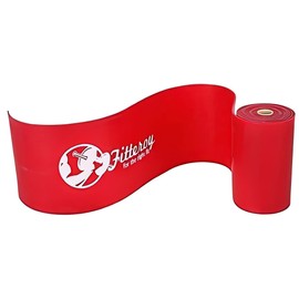 Wide Floss Bands for Muscle Compression, Flossing, Mobility and WOD Recovery of Hands, Legs, Arms, Knee, Ankle, Elbow, Shoulder, Thigh - Extra Wide 4 Inch Band -Red