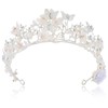 YBSHIN Light Up Gold Butterfly Crowns and Tiaras, Flower Bridal