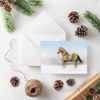 2 for 1 Equestrian Greeting Cards, Bay Horse in Winter