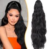 XC CLOUDS 28Inch Long Body Wavy Dark Brown Ponytail Extension