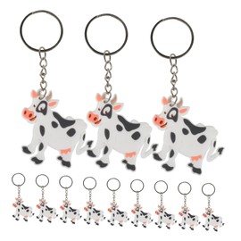 Vaguelly 12pcs Cow Keychains Cartoon Animal Pendant for Boys and Girls Party Favors Lightweight Cow Key for Bags Decorative Keychain for Birthday Celebrations