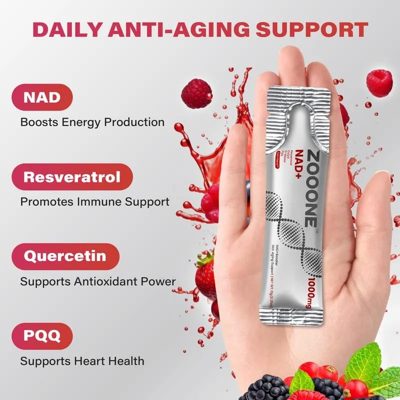 Zooone 1000mg Nad+ Berry Flavor Drinkmix 30 Pack