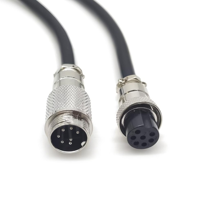 Elecbee GX16 7 Pin Aviation Cable Assemblies, 1m, Male to