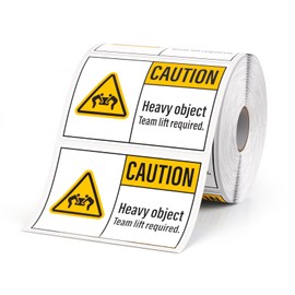 YIKIADA 500 PCS Caution Heavy Object Stickers Team Lift Required Labels