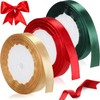 Hicarer 3 Rolls Christmas Satin Ribbon 1/2 Inch 25 Yards