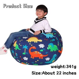 Bag Toy Storage, Toy Storage Bag, Bean Bag Seat Cushion, Soft, Plush Bean Bag Cushion, Bean Bag Children's Toy Stuffed Toy Storage, for Storage of Dolls (Blue)