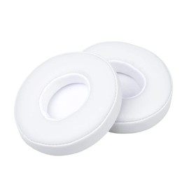 JHZZWJ Earpads Compatible with Beats Solo 2 & Solo 3 Wireless On-Ear Cushion Pads Professional Headphones Ear Pads Cushions Replacement White