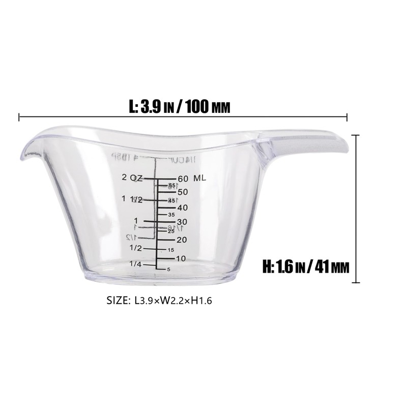 DOTINGHUX® 2 Oz Measuring Cup, 1/4 Cup Acrylic Measuring Cups,