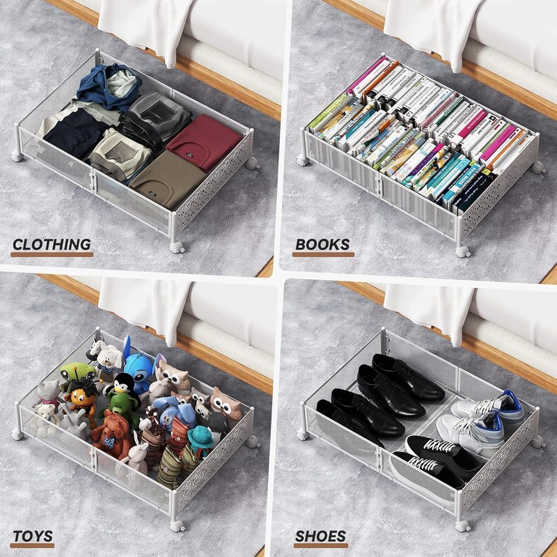 PHINOX Under Bed Storage, Under the Bed Storage Containers with