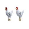 Funny Chicken Earrings - 3D Realistic Mini Chicken Studs, Hen
