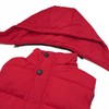 Kids Padded Vest Winter Puffy Detachable Hooded Zipper Up Sleeveless