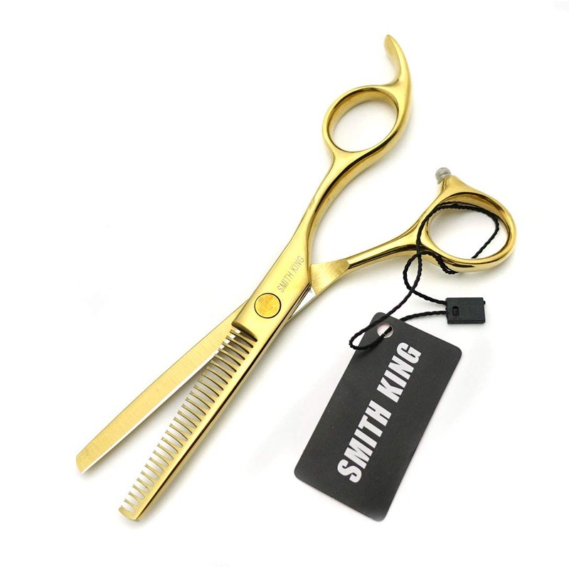 5.5 Inches Hair Cutting Scissors Set with Razor Combs Lether