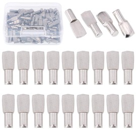 Glarks 150pcs 5mm Shelf Support Pins Spoon Shape Cabinet Furniture Shelf Support - Nickel Plated