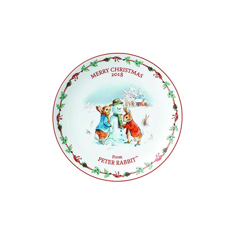 Wedgwood Peter Rabbit Christmas Plate 2018 Gift Boxed 20cm Diameter