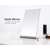 NEZZOE Rectangular Makeup Mirror for Desk, 12 inch Aluminum Table