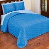 Collections Etc Classic Diamond Reversible Bedspread with Elegant Quilted Texture,