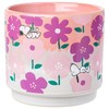 Silver Buffalo Peanuts Snoopy Flower Pattern Reactive Glaze Ceramic Planter