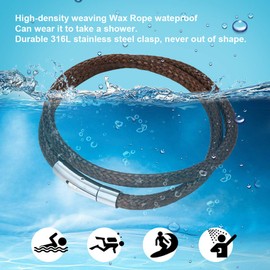 Mens & Womens Brown Leather Bracelet Medium (Wrist Size 6.07-6.86 inch)