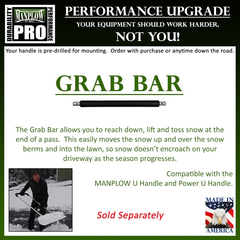 MANPLOW PRO Snow Pushers (PRO with Power U Handle Upgrade,
