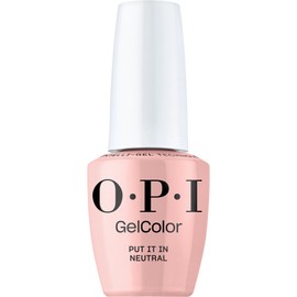 OPI GelColor Put It in Neutral | Sheer Soft Pink Crème UV Cure Gel Nail Polish | Vegan & HEMA Free, Long Lasting, High Shine