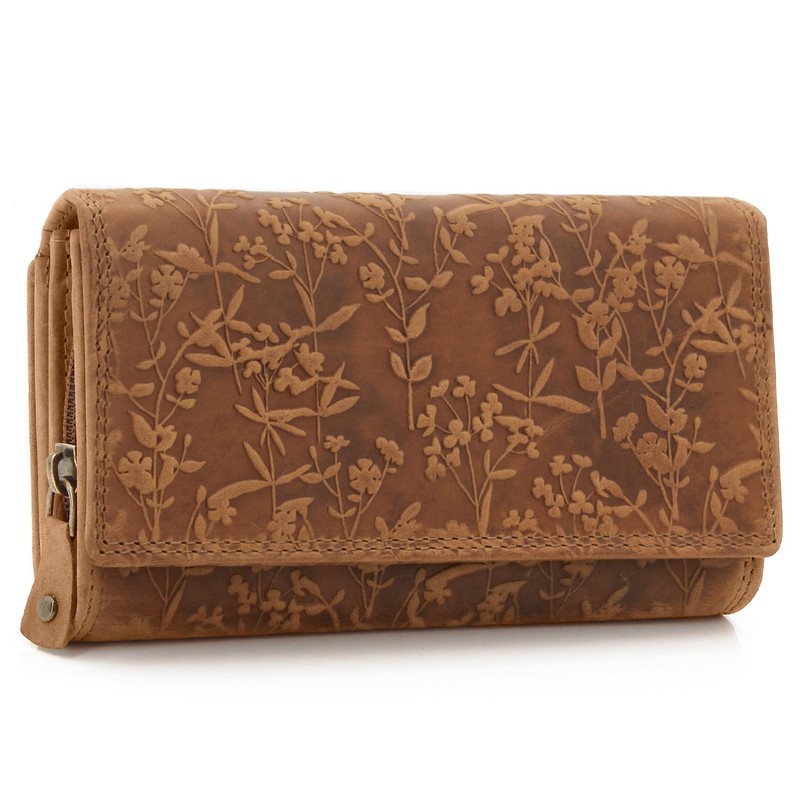 ekavale Women's Large Long Wallet with Press Stud and RFID