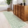 Lahome Botanical Boho Runner Rug, Soft Green Kitchen Runner Rugs
